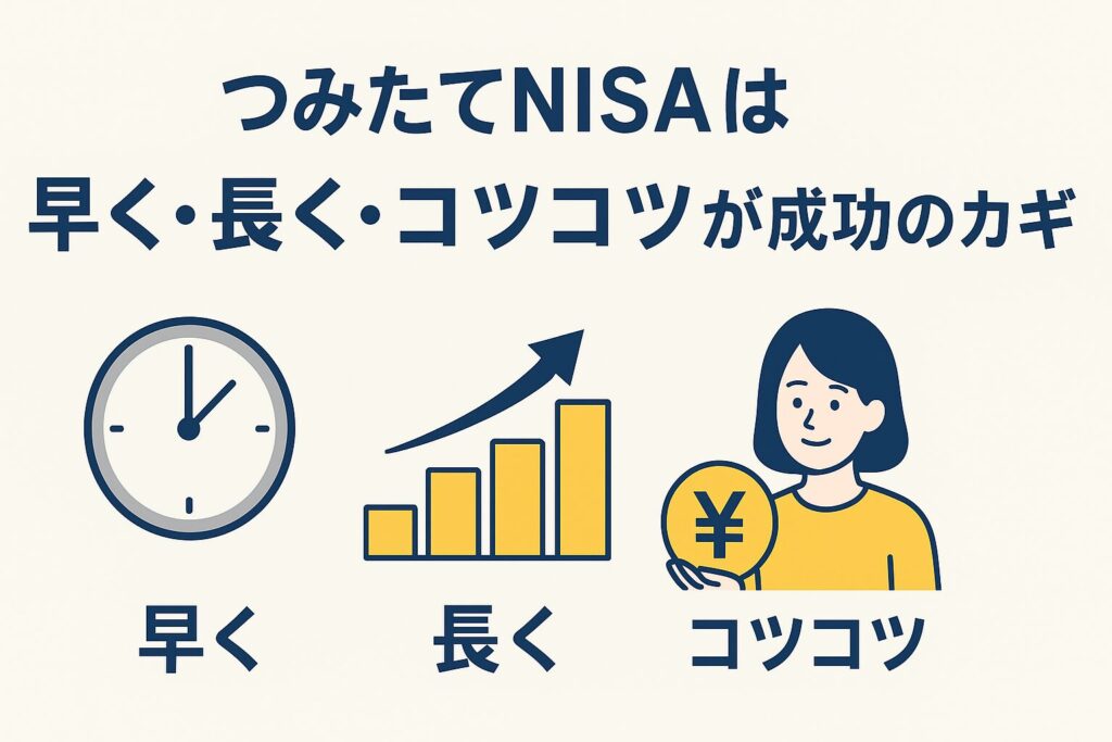 まとめ：つみたてNISAは「早く・長く・コツコツ」が成功のカギ