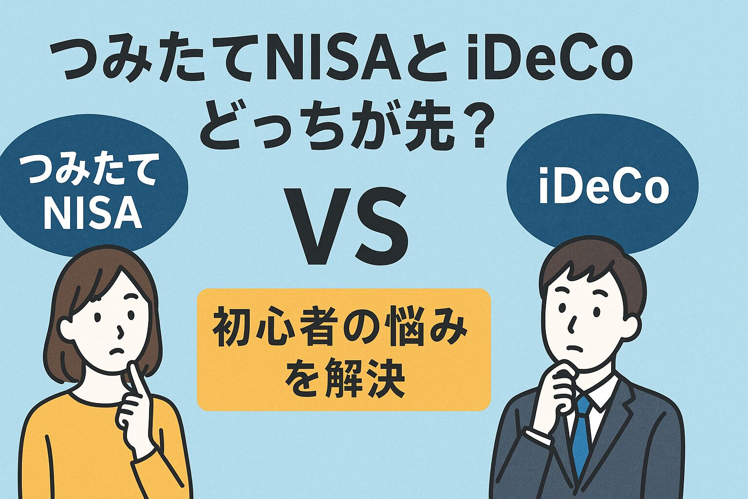 つみたてNISAとiDeCoどっちが先？【初心者の悩みを解決】
