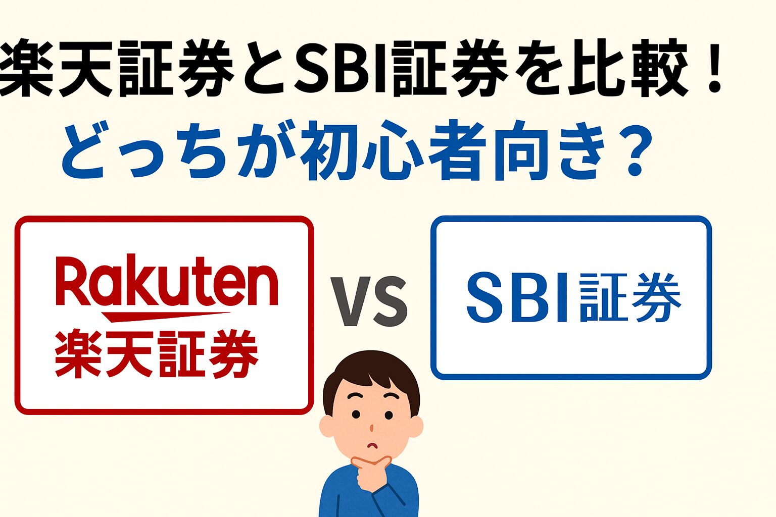 楽天証券とSBI証券を比較！どっちが初心者向き？