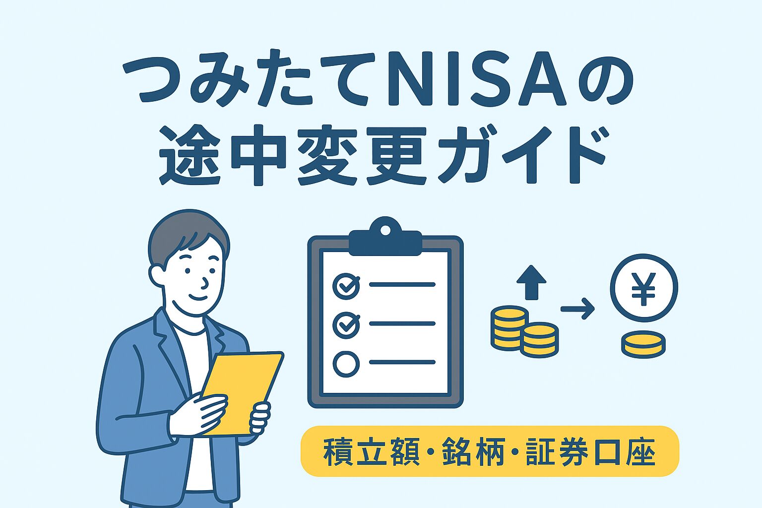 つみたてNISAの途中変更ガイド