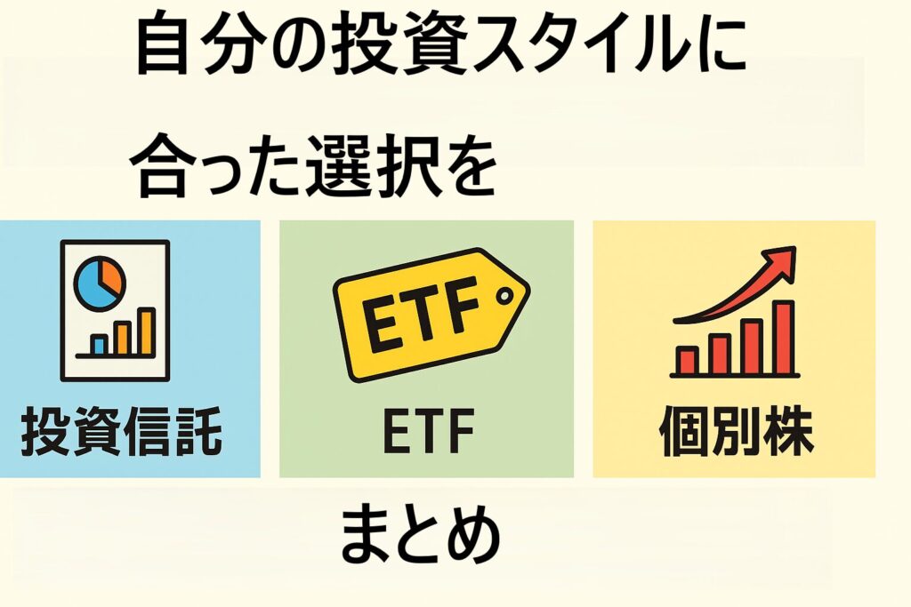 自分の投資スタイルに合った選択を