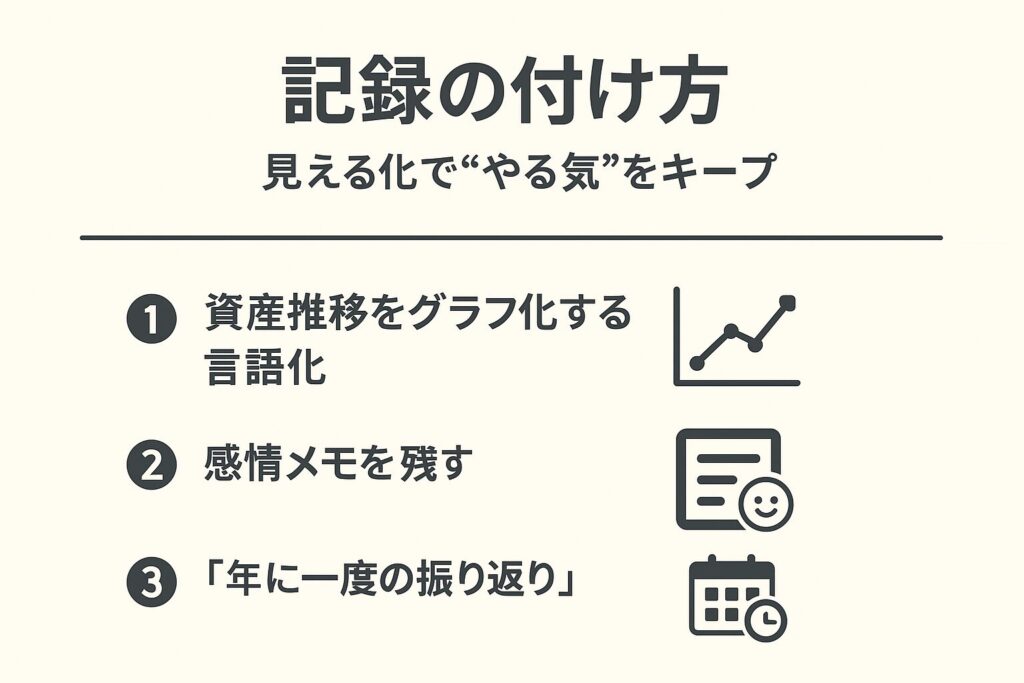 記録の付け方：見える化で“やる気”をキープ