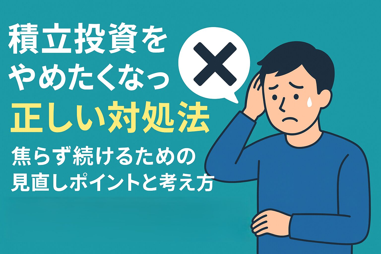 積立投資をやめたくなったときの正しい対処法