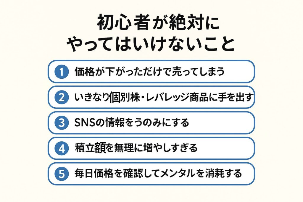 初心者が絶対にやってはいけないこと