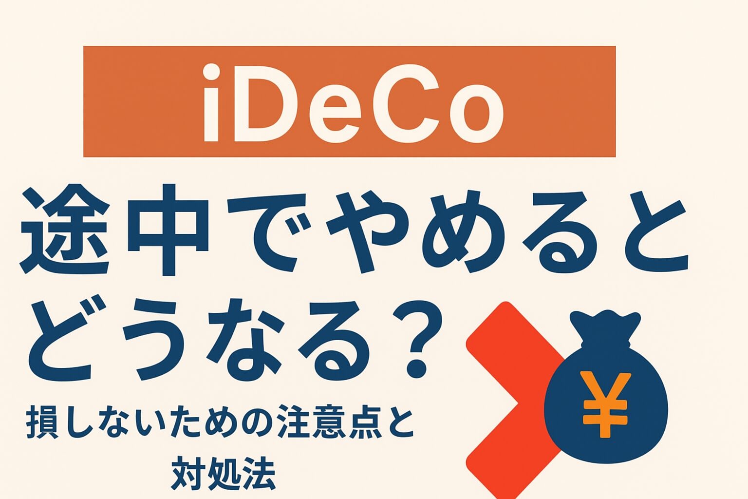 iDeCoを途中でやめるとどうなる？損しないための注意点と対処法【初心者向け】